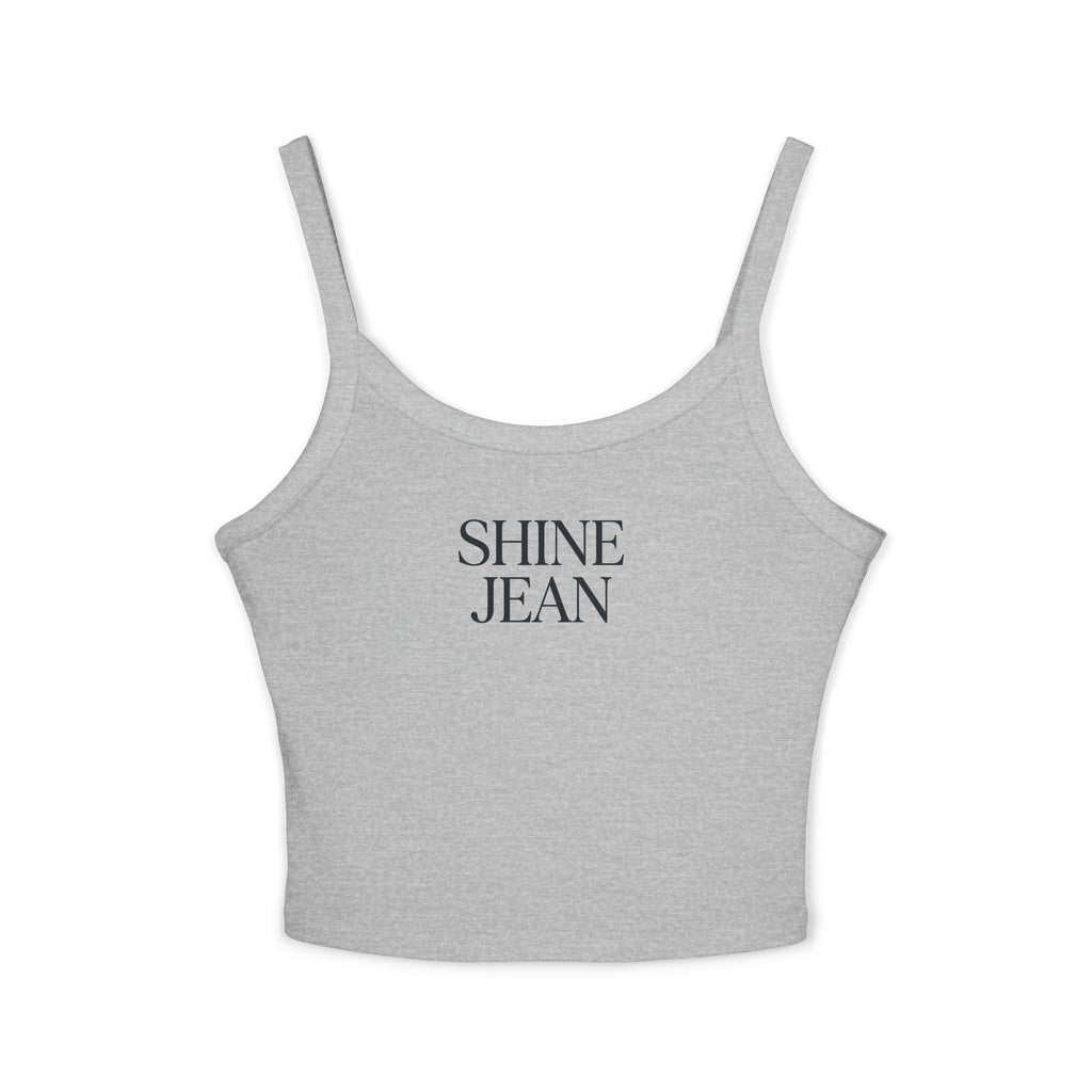 SHINE JEAN Spaghetti Strap Tank Top — Women's Graphic Crop Tee