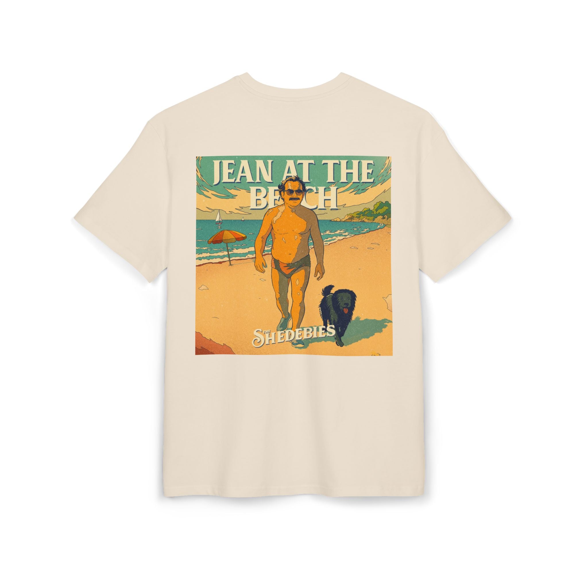 Jean at the Beach - Backprint Cover T-Shirt