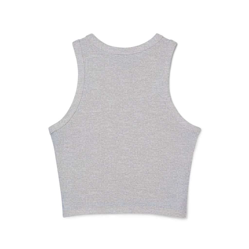 Funk. Graphic Racer Tank Top — Women’s Micro Rib Cropped Muscle Tee