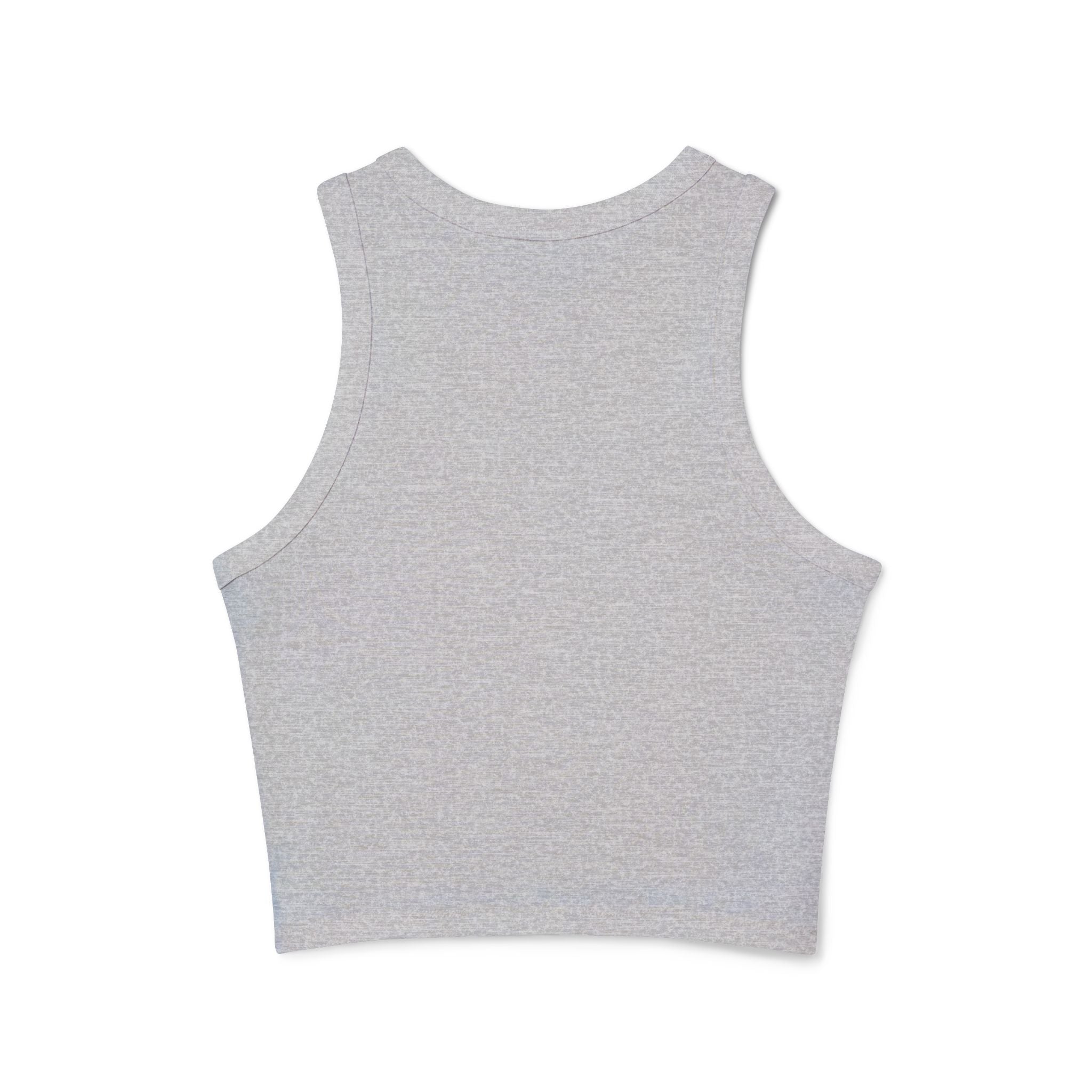 Funk. Graphic Racer Tank Top — Women’s Micro Rib Cropped Muscle Tee