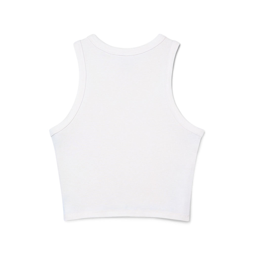 Funk. Graphic Racer Tank Top — Women’s Micro Rib Cropped Muscle Tee